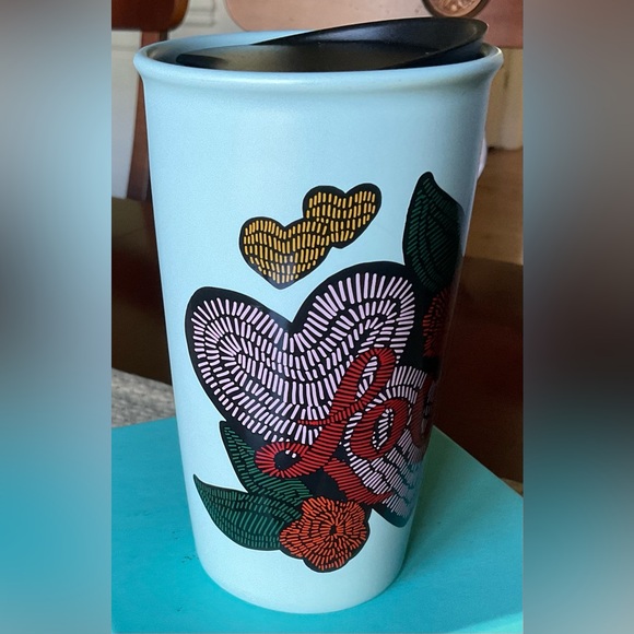 Starbucks Love & Hearts 2019 Valentines Ceramic Tumbler with lid - Picture 2 of 10